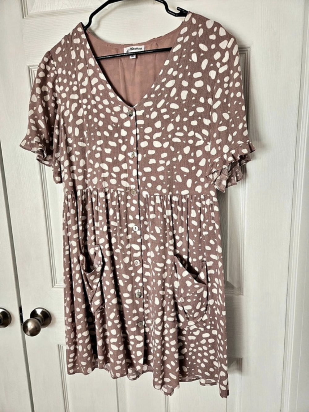 Macaron Animal Print Mini Dress